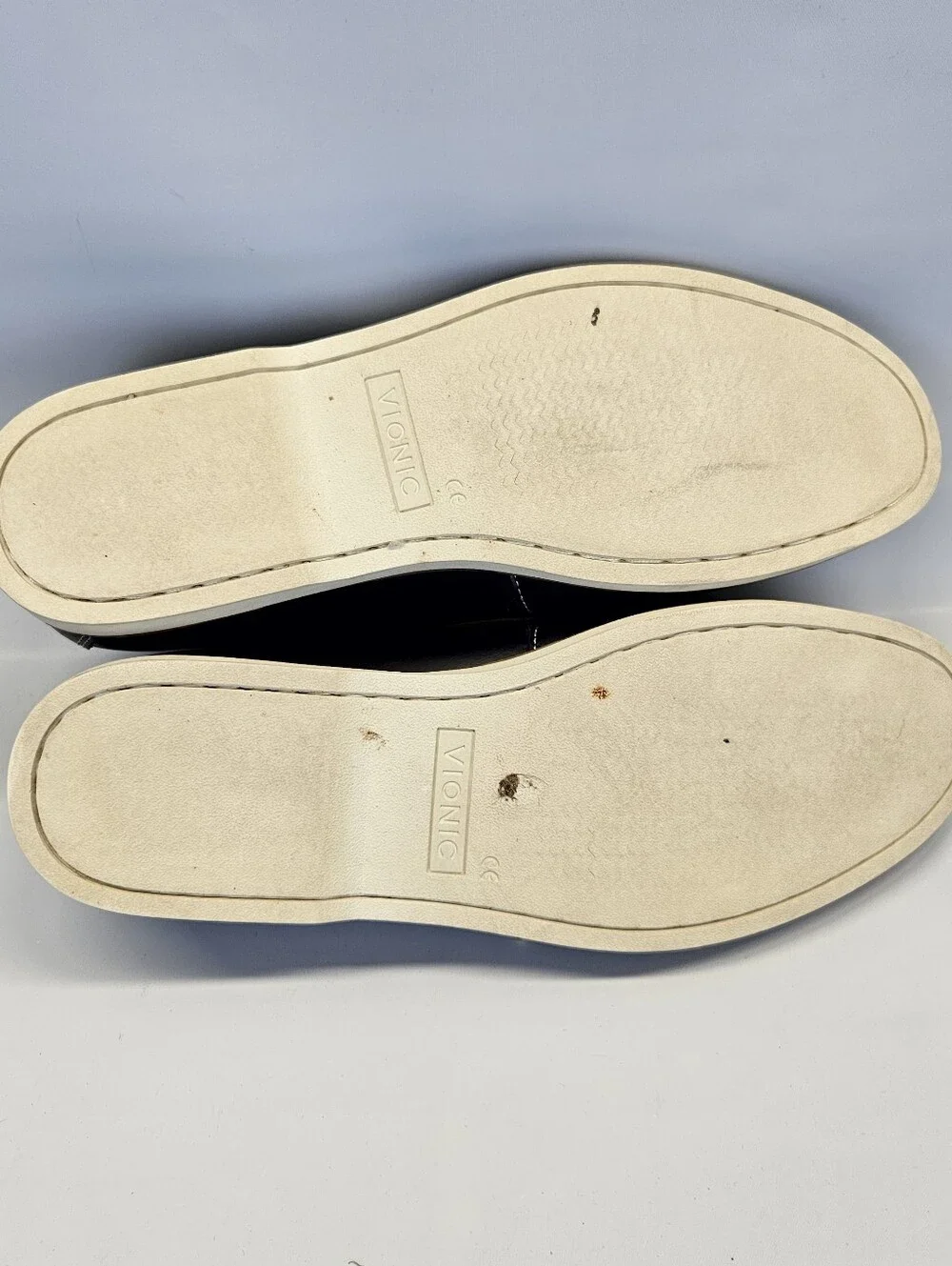 Vionic Lloyd Boat Shoes Mens Navy Blue Leather Lace Up Support Comfort 11.5 Work